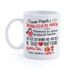 Tazza Mug Festa del Papà, mamma ti ama, ho visto il suo cuore! Personalizzata con nome o soprannome bebè!