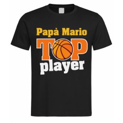 Kit di coppia: t-shirt papà + t-shirt bimbo o bimba Canestro Basket Top! Personalizzate con i nomi!