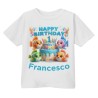 T-shirt Maglietta bimbo Primo Compleanno, adesso ho 1 anno! Personalizzata con il nome! Pesciolini del mare!