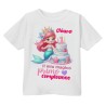 T-shirt Maglietta bimba Primo Compleanno, adesso ho 1 anno! Personalizzata con il nome! Sirenetta del mare!