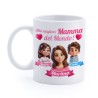 Tazza Mug Alla migliore Mamma del mondo! Personalizzata con nomi di madre e bimbi! Personaggi cartoon!