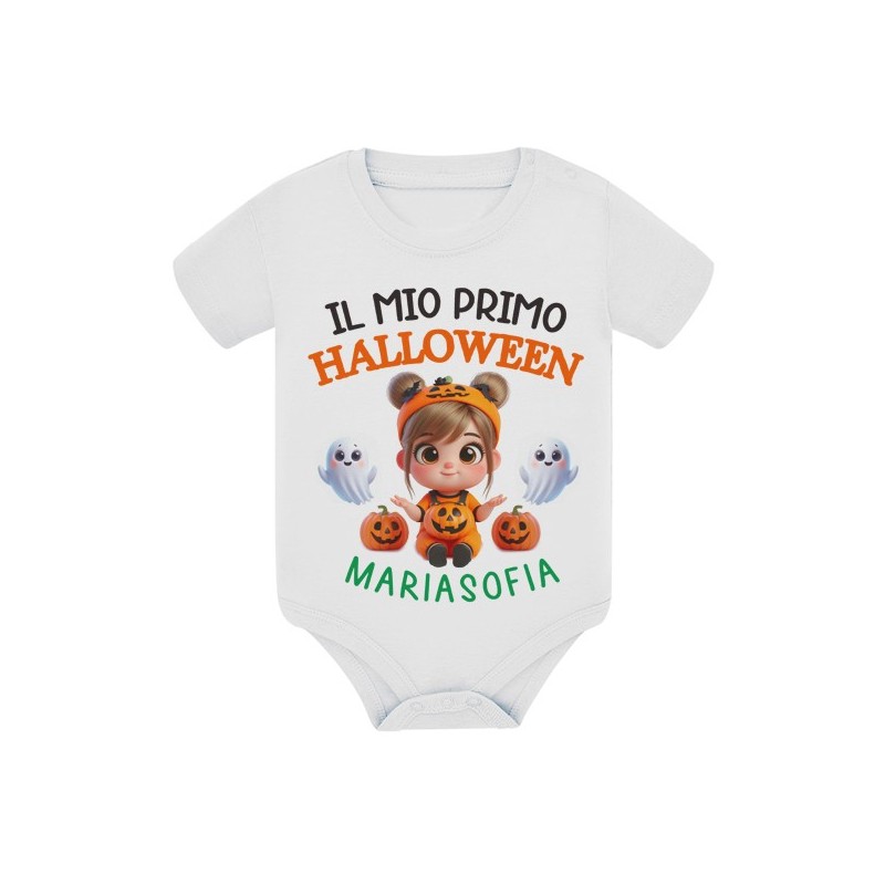 Body bimba Il mio primo Halloween! Personalizzato con il nome! Bambina bionda!