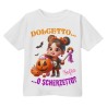 T-shirt Maglietta bimba Dolcetto o Scherzetto? Halloween! Personalizzata con il nome!