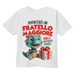 T-shirt Maglietta bimbo Diventerò un fratello maggiore! Personalizzata con i nomi!