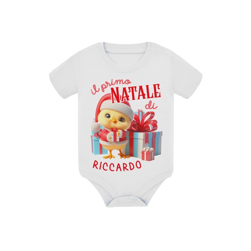 Body bimbo e bimba Il primo Natale! Personalizzato con nome! Pulcino!