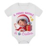 Body bimba Il primo Natale! Personalizzato con nome! Bebè carina!